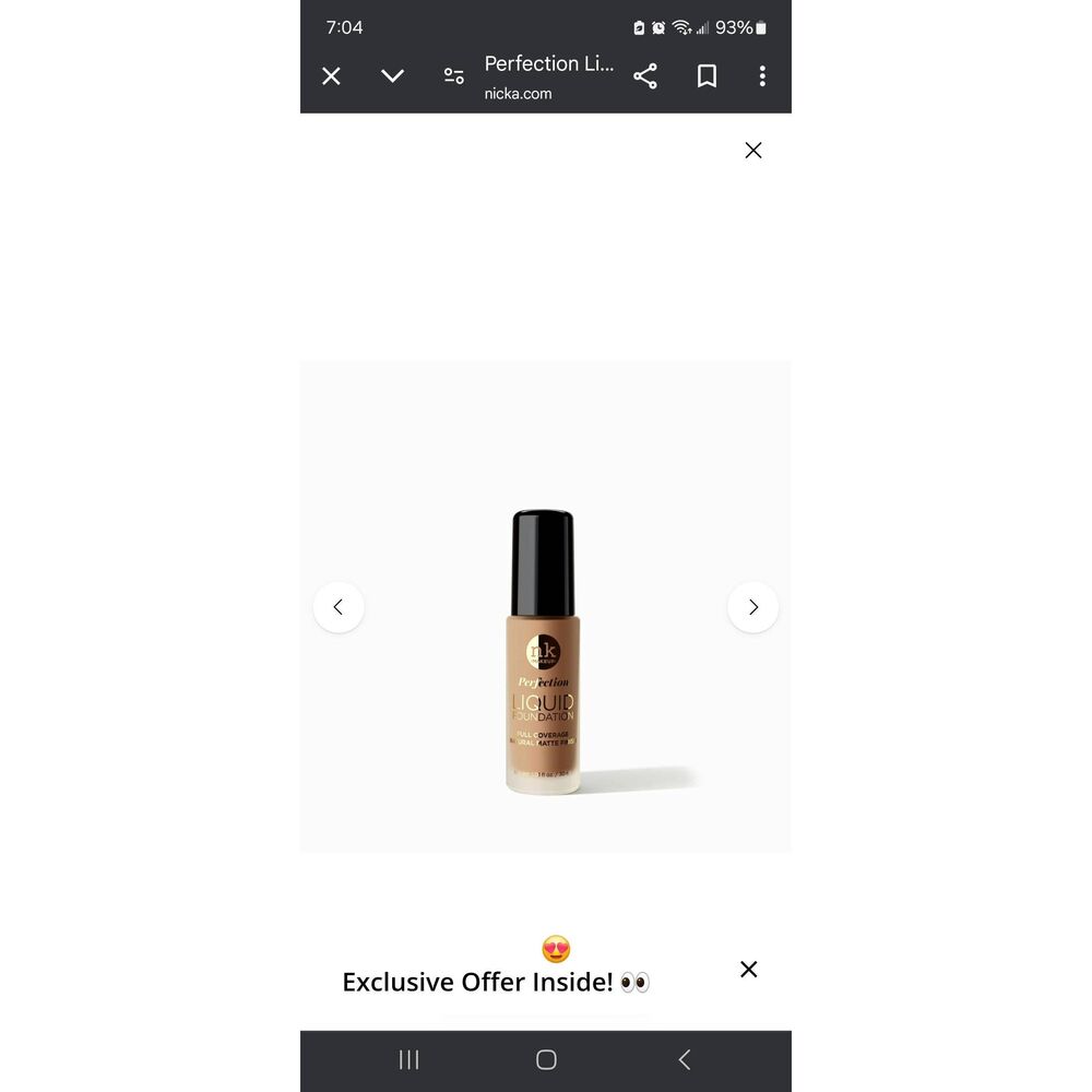 New Lot of 3 Sealed NK Makeup Perfection Liquid Foundation FFPF06 Butterscotch